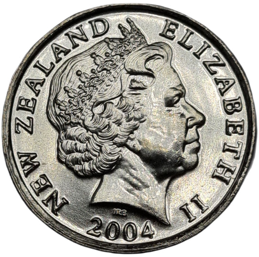 2004 New Zealand 5 Cent Coin, Scarce! - Arts & Entertainment > Hobbies & Creative Arts > Collectibles > Collectible Coins & Currency > Collectible Coins > Rare Coins from The Half Crown
