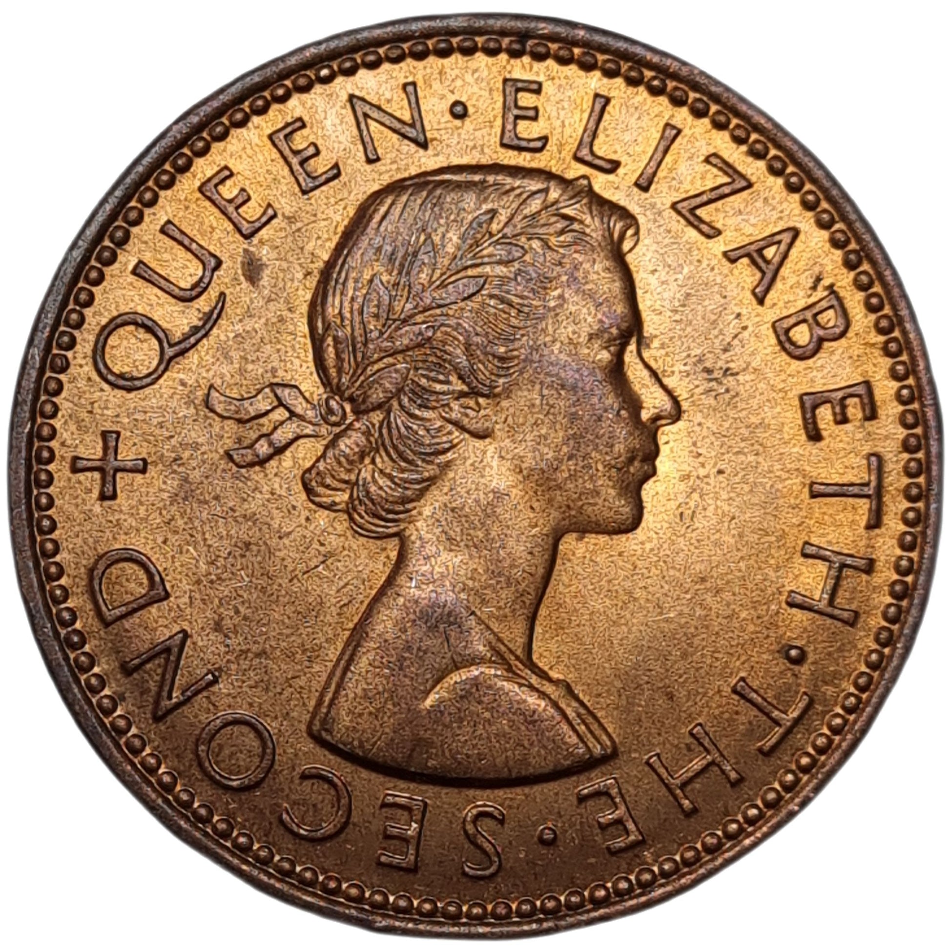 1965 New Zealand Half Penny, Uncirculated - Arts & Entertainment > Hobbies & Creative Arts > Collectibles > Collectible Coins & Currency > Collectible Coins > Rare Coins from The Half Crown