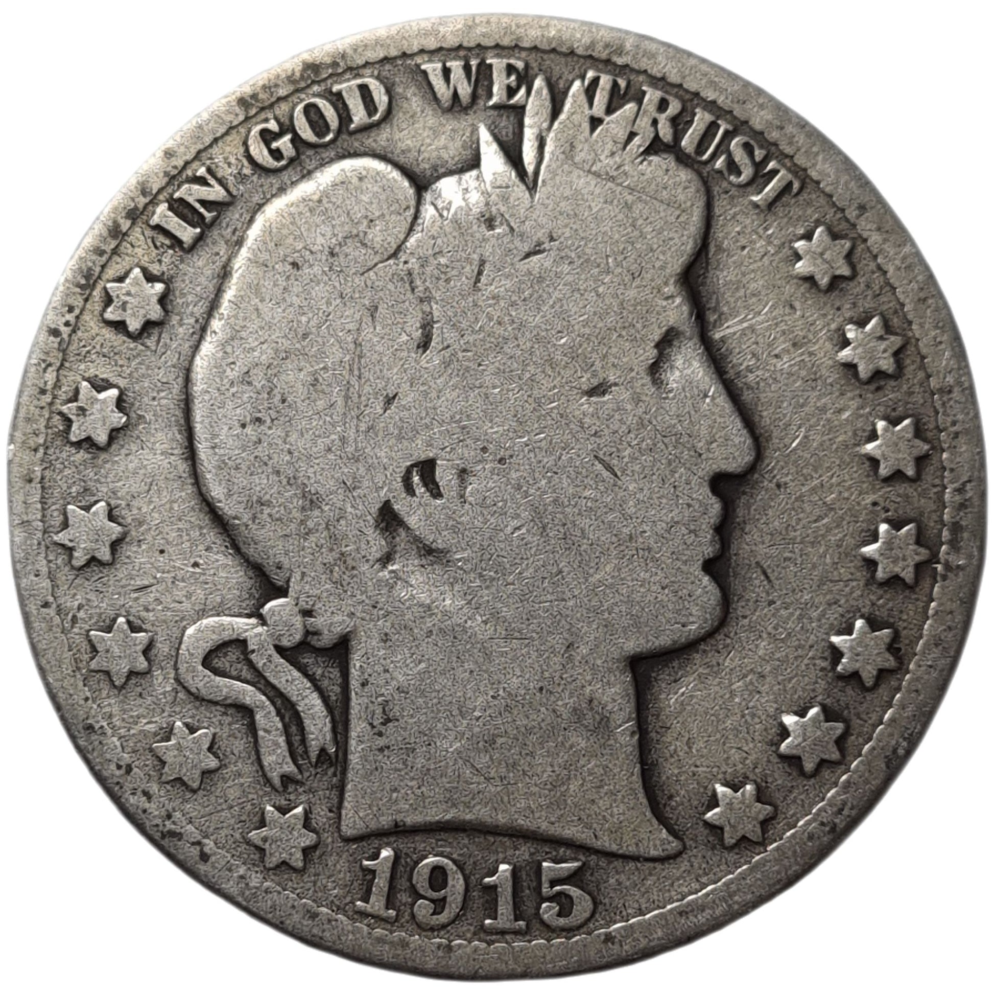 1915(D) United States Half Dollar - Arts & Entertainment > Hobbies & Creative Arts > Collectibles > Collectible Coins & Currency > Collectible Coins > Rare Coins from The Half Crown