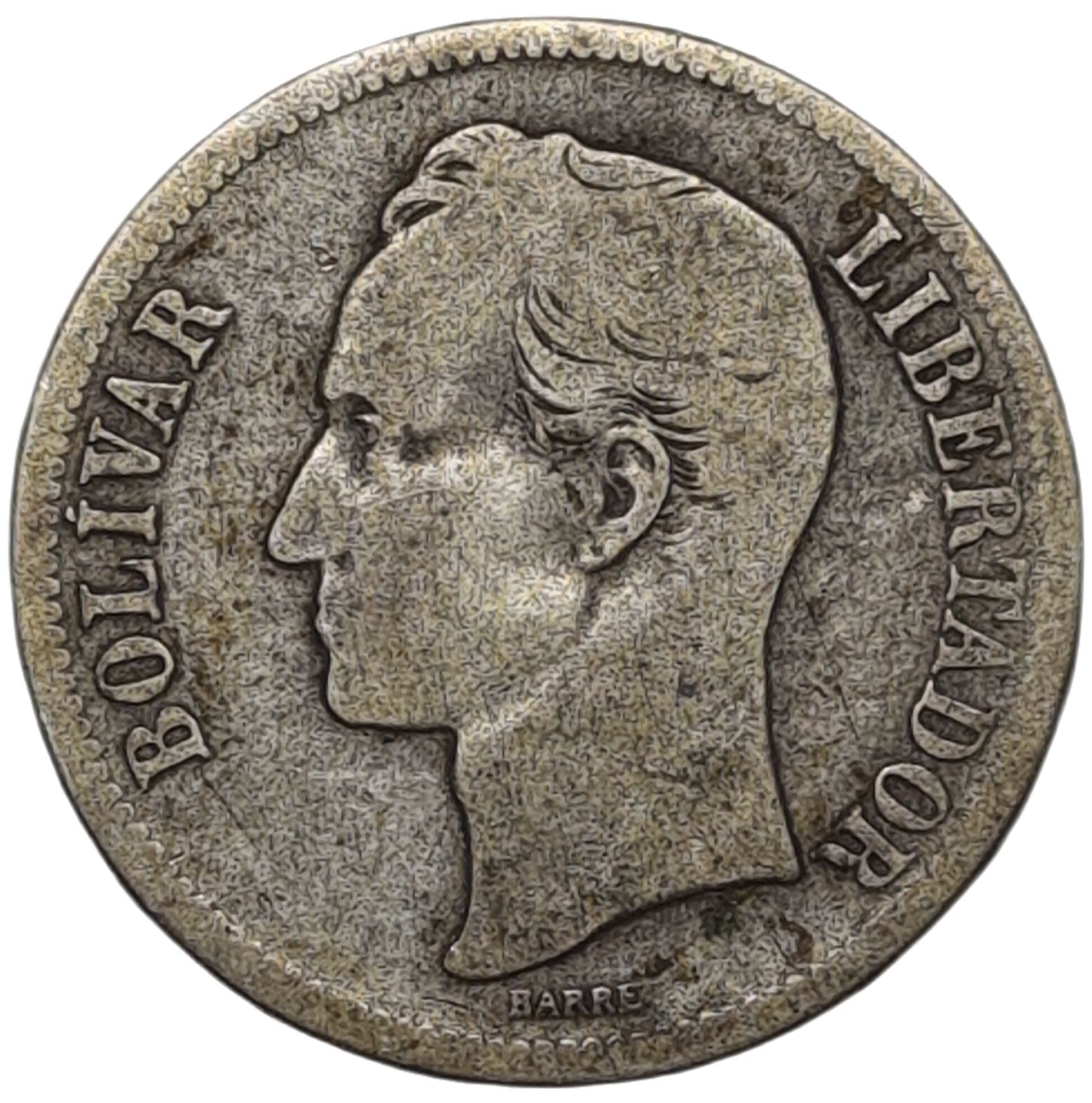 1945 Venezuela 1 Bolivar - Arts & Entertainment > Hobbies & Creative Arts > Collectibles > Collectible Coins & Currency > Collectible Coins > Rare Coins from The Half Crown