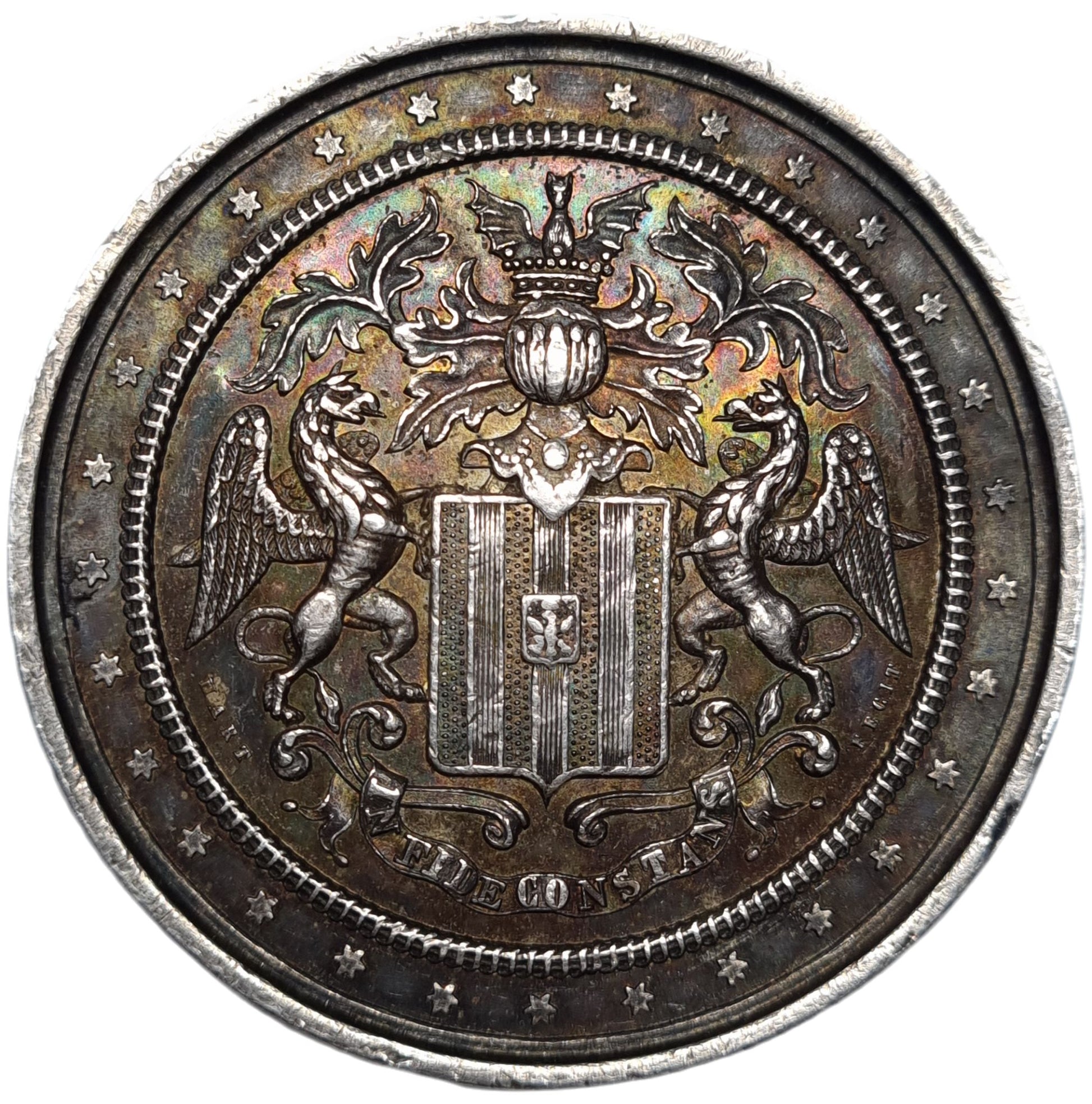 1874 Belgium Royal Horticulture Society Prize Medal - Arts & Entertainment > Hobbies & Creative Arts > Collectibles > Collectible Coins & Currency > Collectible Coins > Commemorative Coins from The Half Crown