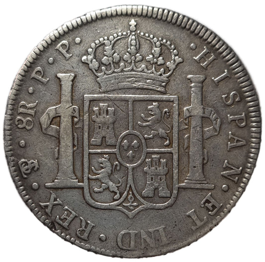 1801 Bolivia 8 Reales - Arts & Entertainment > Hobbies & Creative Arts > Collectibles > Collectible Coins & Currency > Collectible Coins > Rare Coins from The Half Crown