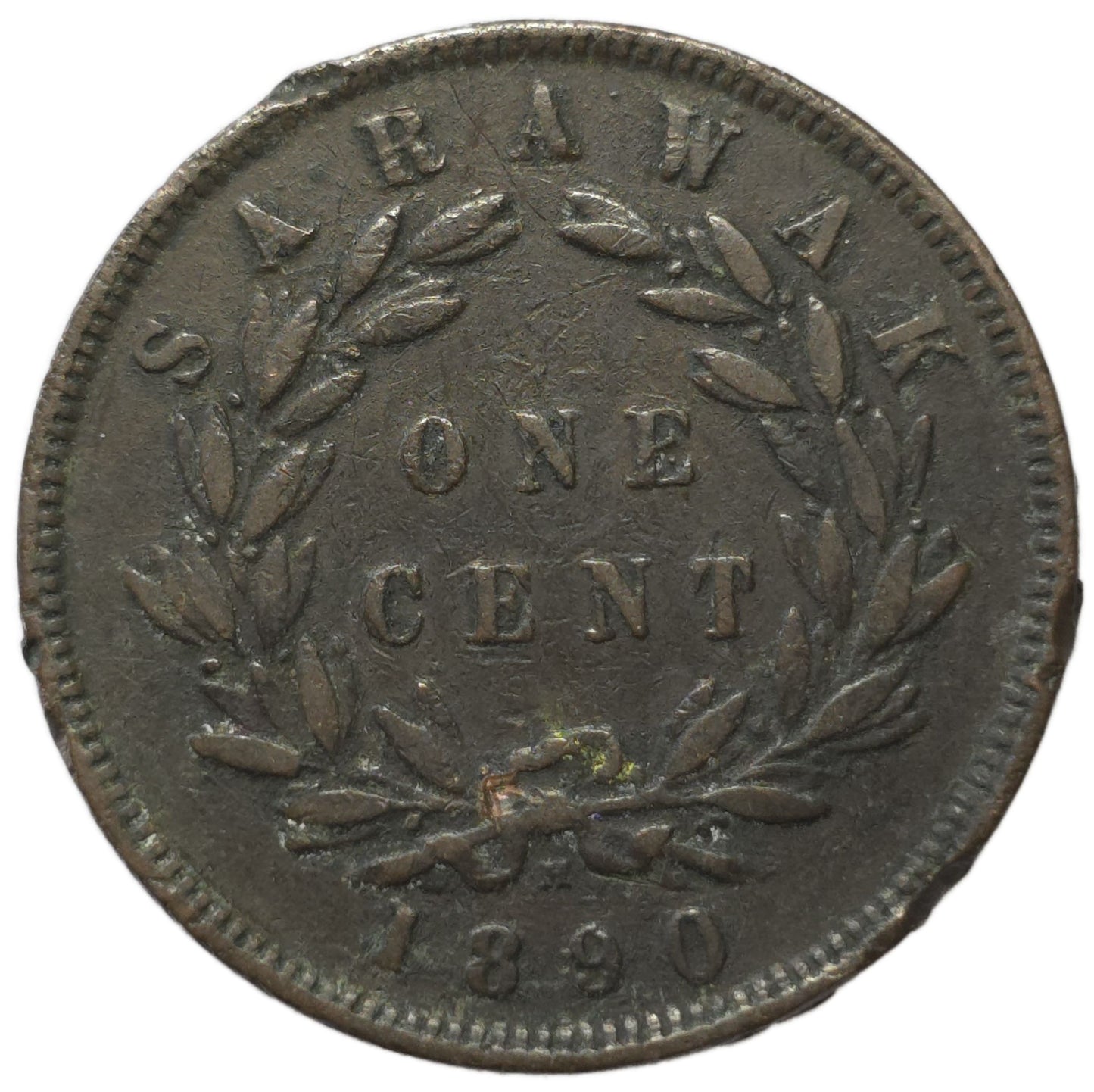 1890 Sarawak One Cent - Arts & Entertainment > Hobbies & Creative Arts > Collectibles > Collectible Coins & Currency > Collectible Coins > Rare Coins from The Half Crown