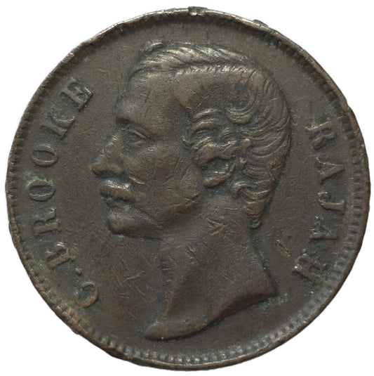 1890 Sarawak One Cent - Arts & Entertainment > Hobbies & Creative Arts > Collectibles > Collectible Coins & Currency > Collectible Coins > Rare Coins from The Half Crown