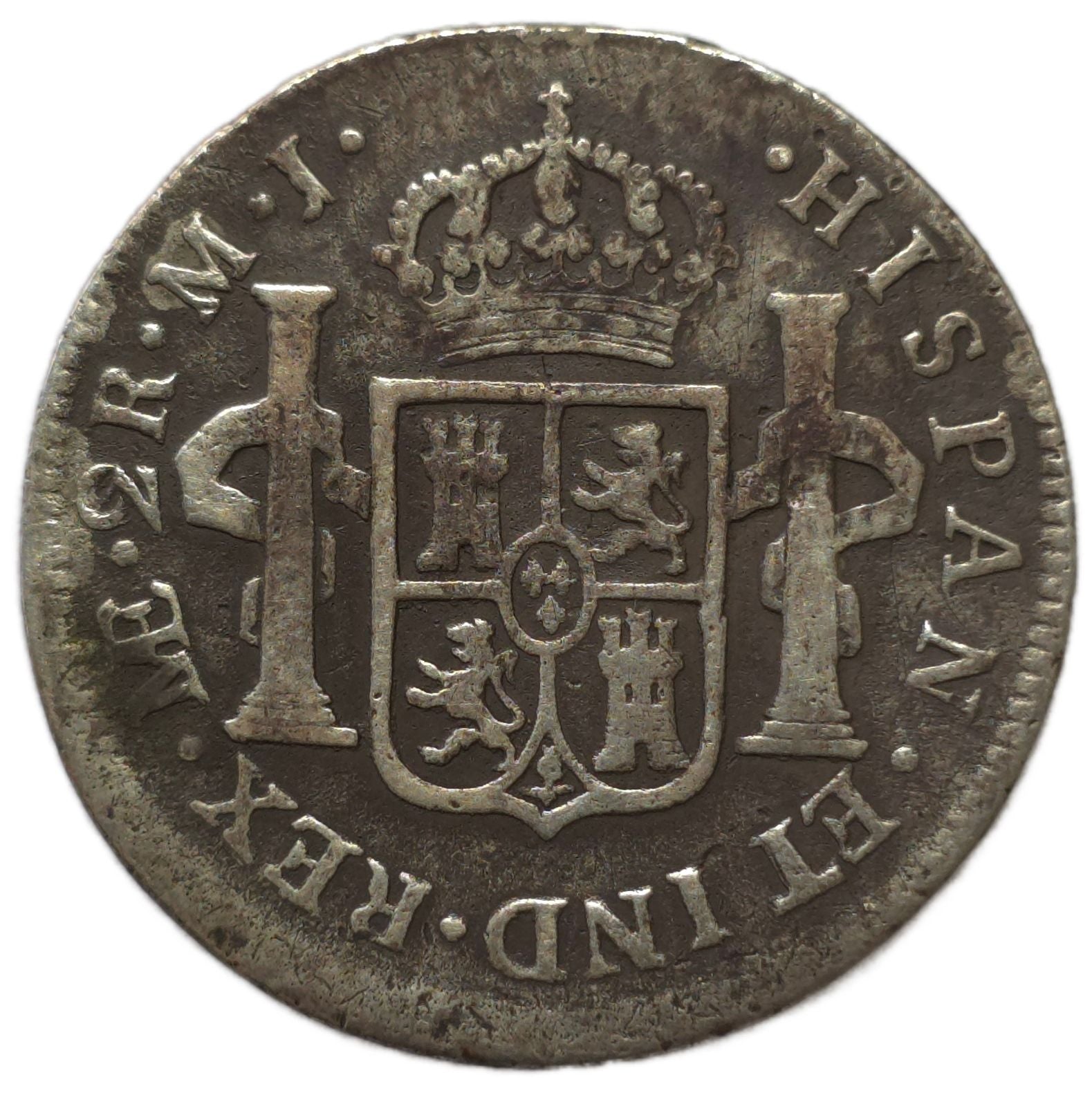 1773 Peru 2 Reales - Arts & Entertainment > Hobbies & Creative Arts > Collectibles > Collectible Coins & Currency > Collectible Coins > Rare Coins from The Half Crown