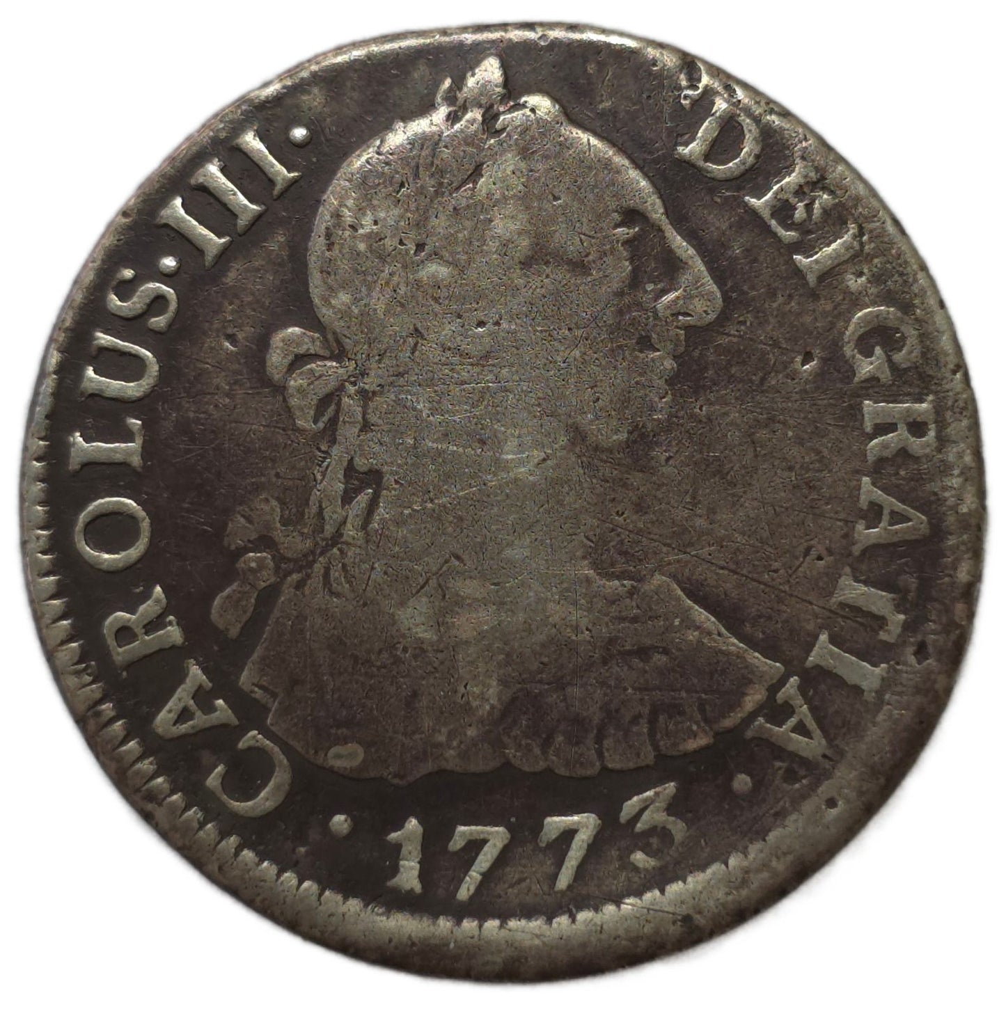 1773 Peru 2 Reales - Arts & Entertainment > Hobbies & Creative Arts > Collectibles > Collectible Coins & Currency > Collectible Coins > Rare Coins from The Half Crown