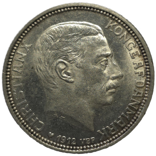 1912 Denmark 2 Kroner - Arts & Entertainment > Hobbies & Creative Arts > Collectibles > Collectible Coins & Currency > Collectible Coins > Rare Coins from The Half Crown