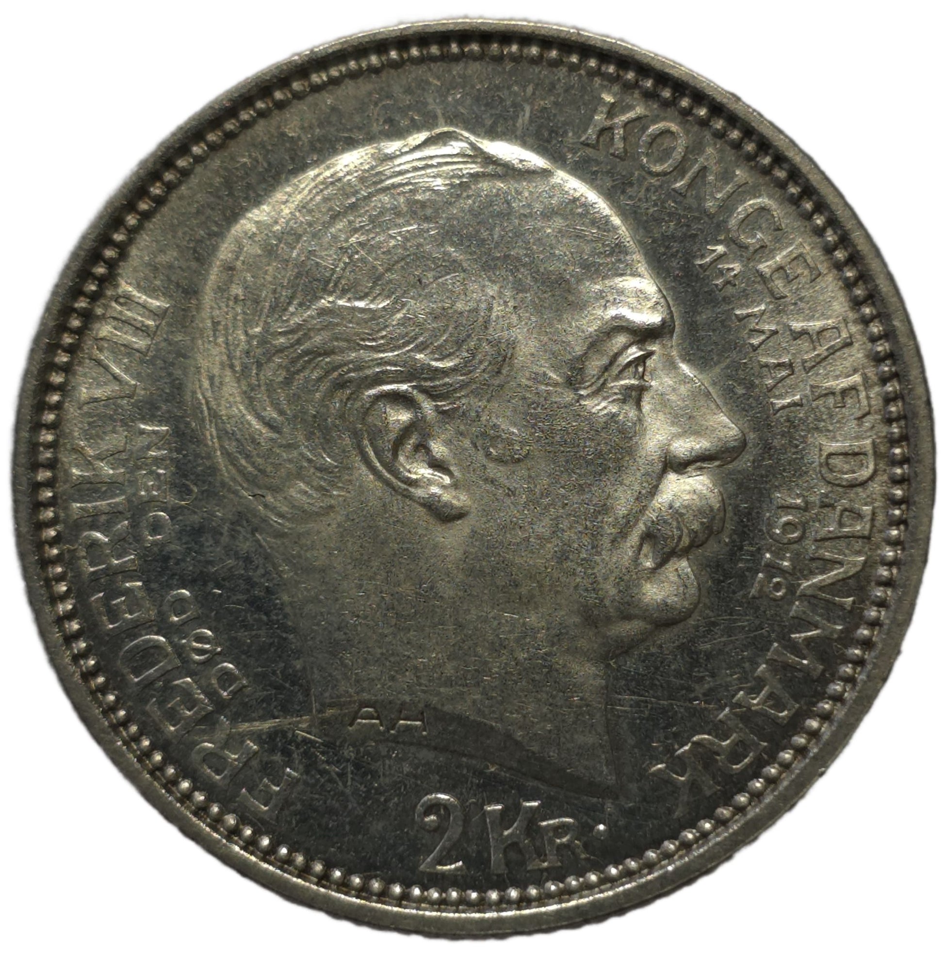 1912 Denmark 2 Kroner - Arts & Entertainment > Hobbies & Creative Arts > Collectibles > Collectible Coins & Currency > Collectible Coins > Rare Coins from The Half Crown