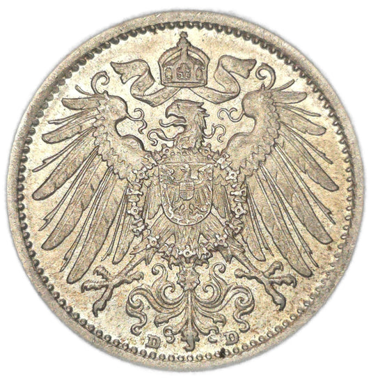 1914 Germany 1 Mark, Uncirculated - Arts & Entertainment > Hobbies & Creative Arts > Collectibles > Collectible Coins & Currency > Collectible Coins > Rare Coins from The Half Crown