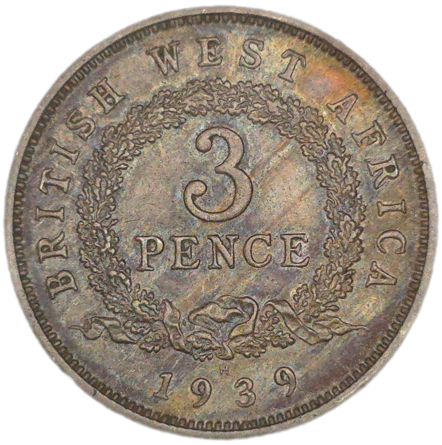 1939 British West Africa Threepence - Arts & Entertainment > Hobbies & Creative Arts > Collectibles > Collectible Coins & Currency > Collectible Coins > Rare Coins from The Half Crown