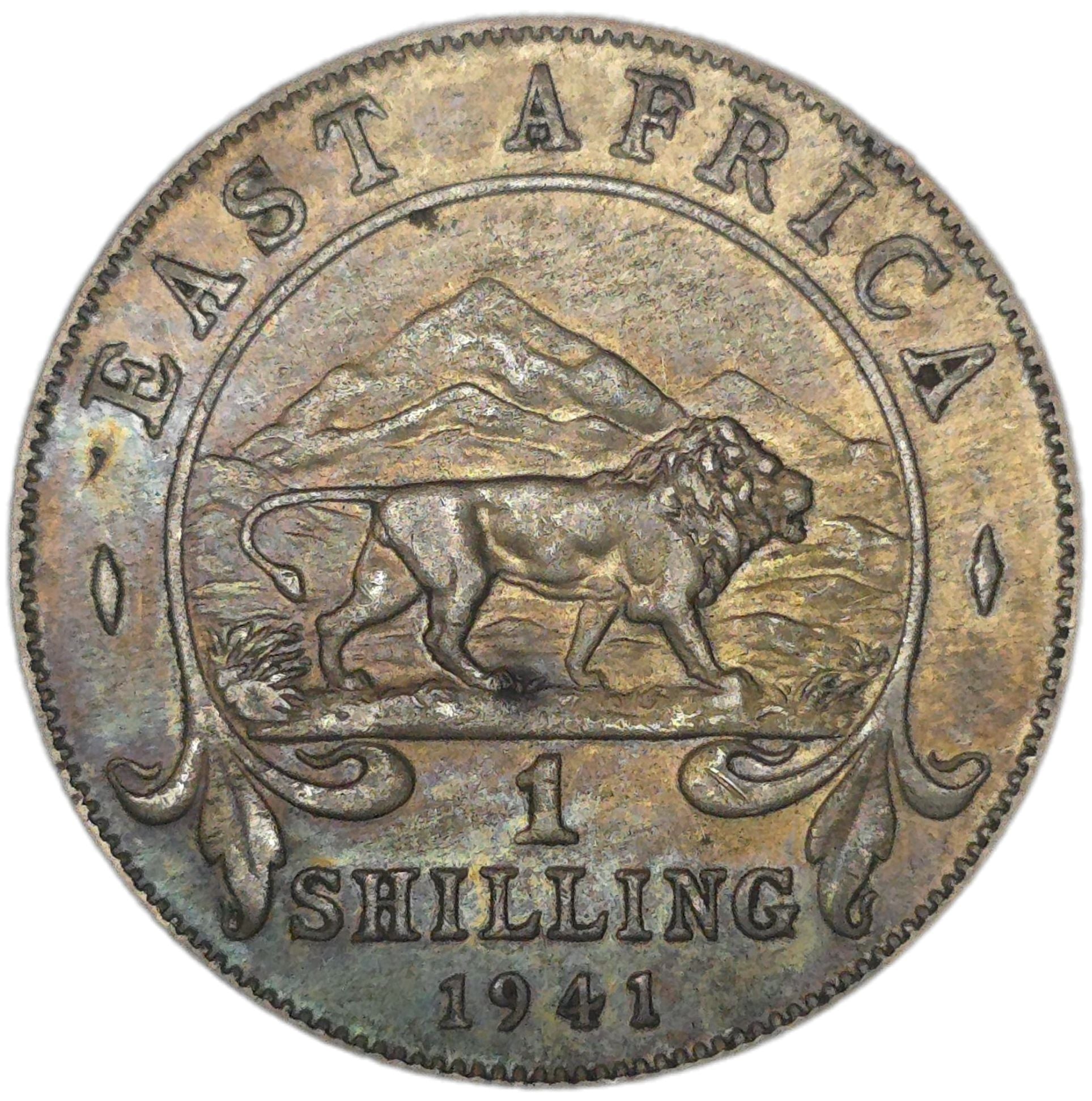 1941 East Africa Shilling - Arts & Entertainment > Hobbies & Creative Arts > Collectibles > Collectible Coins & Currency > Collectible Coins > Rare Coins from The Half Crown