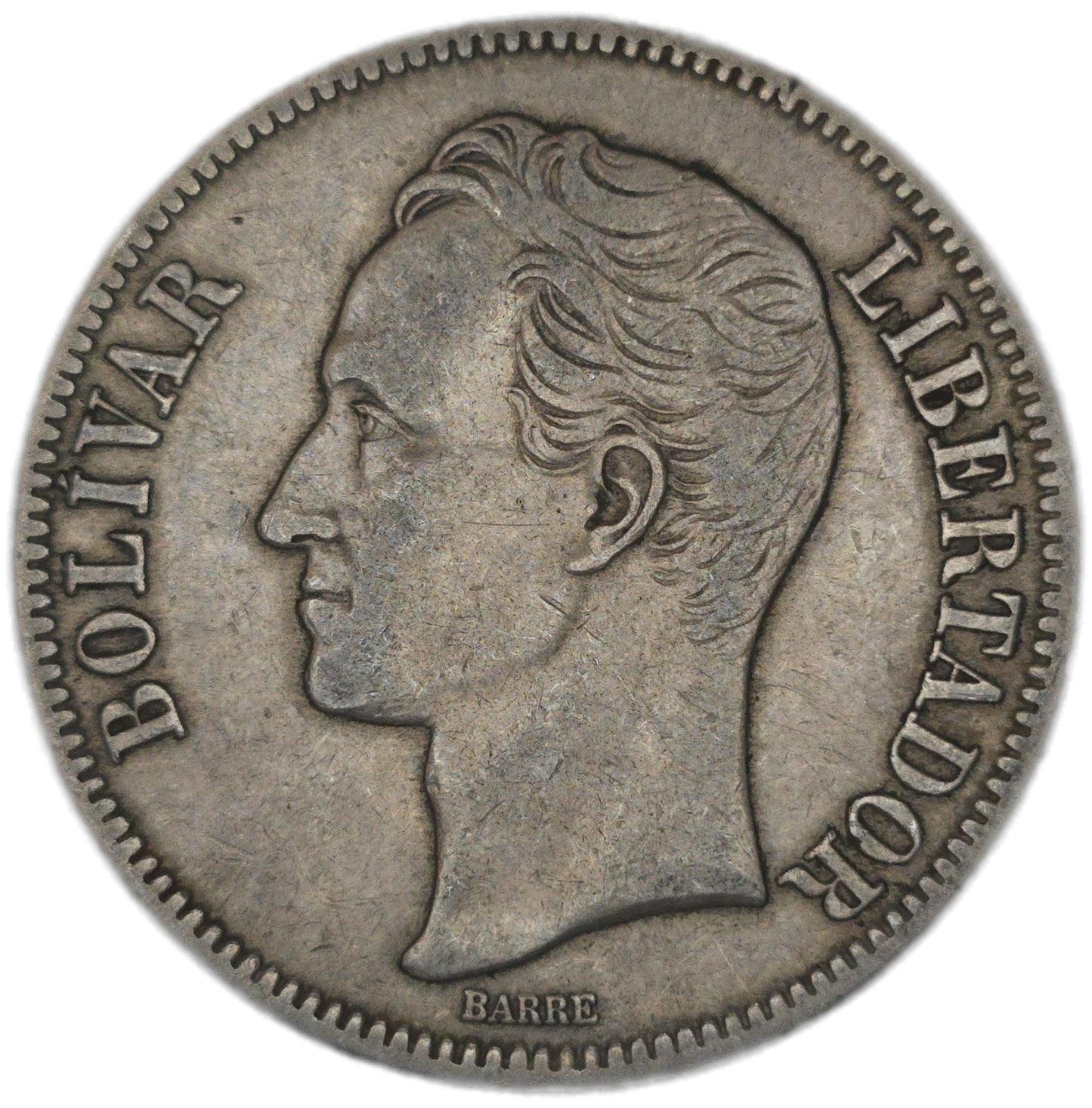 1929 Venezuela 5 Bolívares - Arts & Entertainment > Hobbies & Creative Arts > Collectibles > Collectible Coins & Currency > Collectible Coins > Rare Coins from The Half Crown