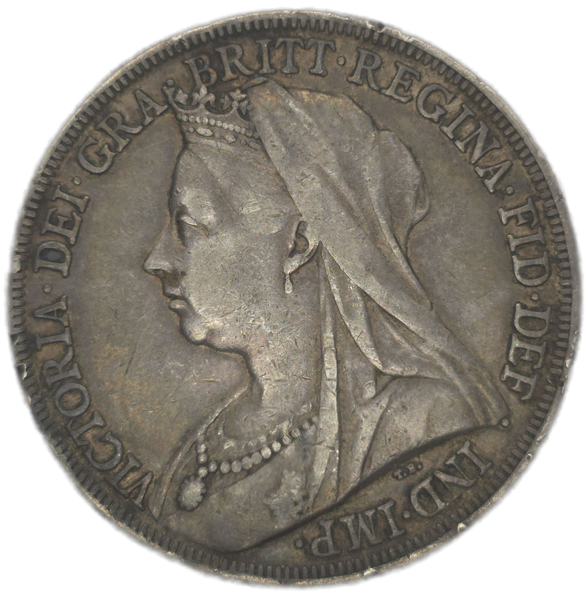 1898 UK Crown, gFine - Arts & Entertainment > Hobbies & Creative Arts > Collectibles > Collectible Coins & Currency > Collectible Coins > Rare Coins from The Half Crown