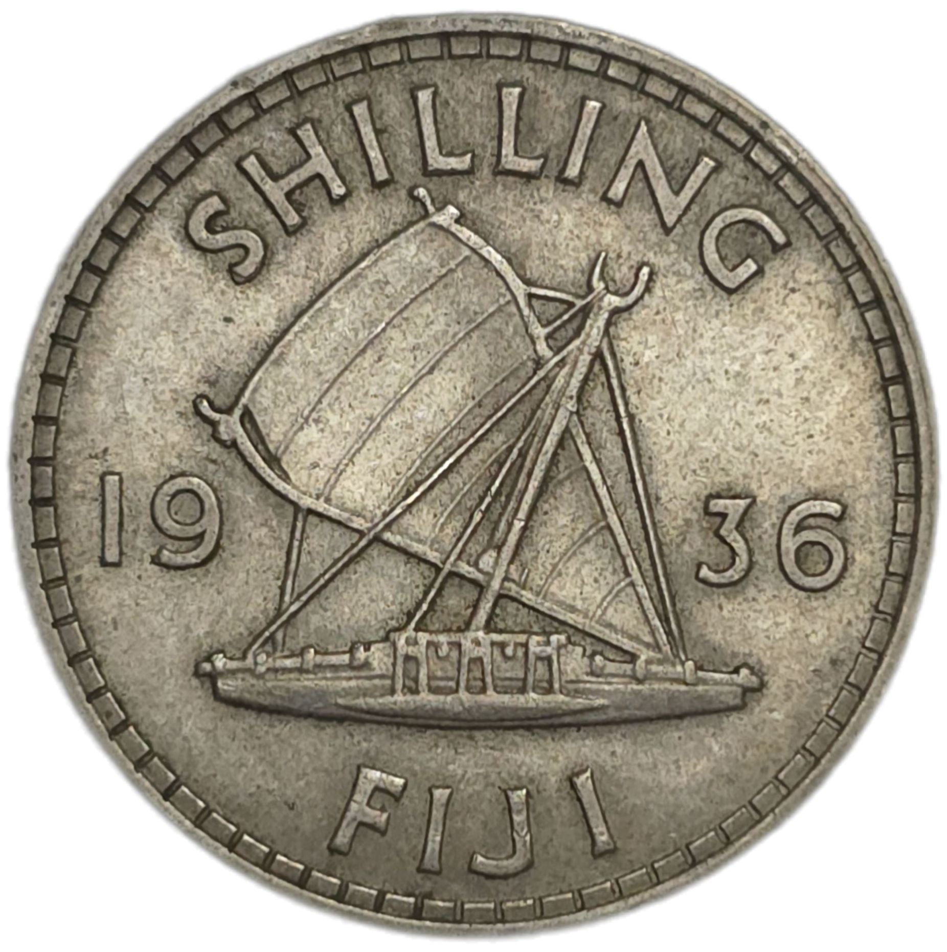 1936 Fiji Shilling, VF - Arts & Entertainment > Hobbies & Creative Arts > Collectibles > Collectible Coins & Currency > Collectible Coins > Rare Coins from The Half Crown