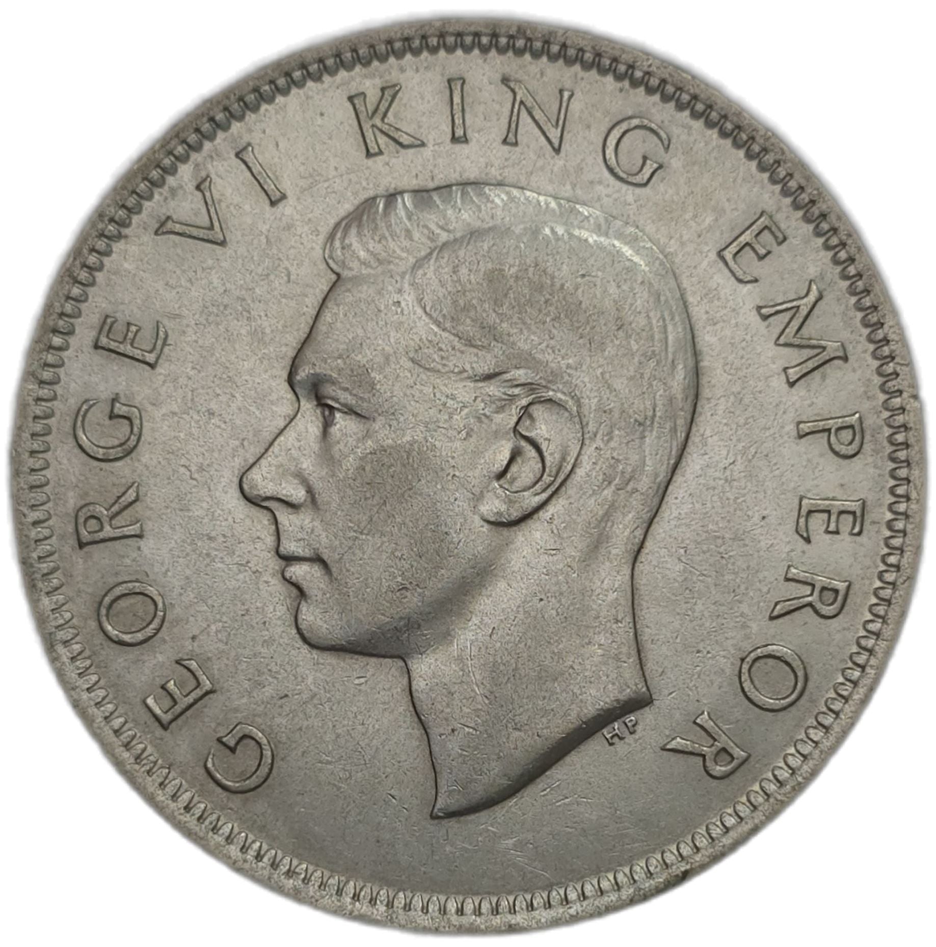 1943 New Zealand Half Crown, EF - Arts & Entertainment > Hobbies & Creative Arts > Collectibles > Collectible Coins & Currency > Collectible Coins > Rare Coins from The Half Crown