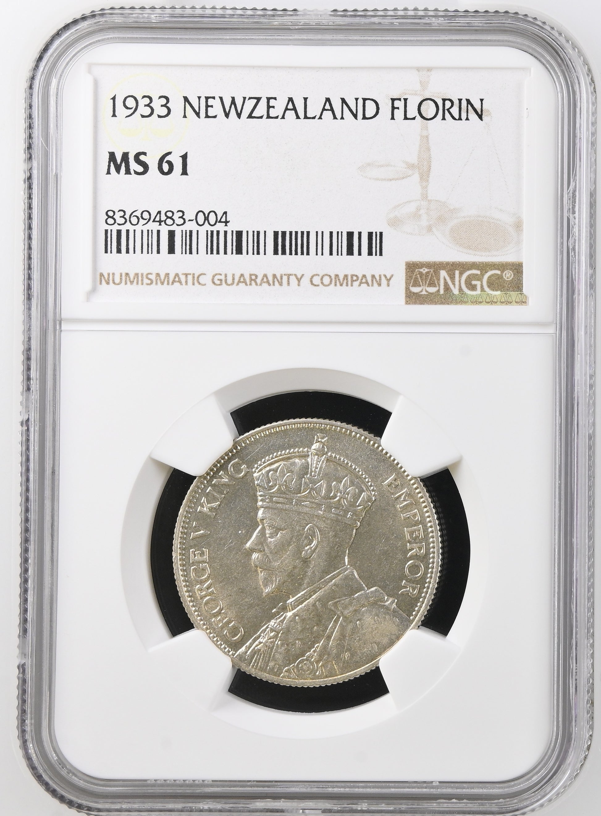 1933 New Zealand Florin NGC MS61 - Arts & Entertainment > Hobbies & Creative Arts > Collectibles > Collectible Coins & Currency > Collectible Coins > Rare Coins from The Half Crown