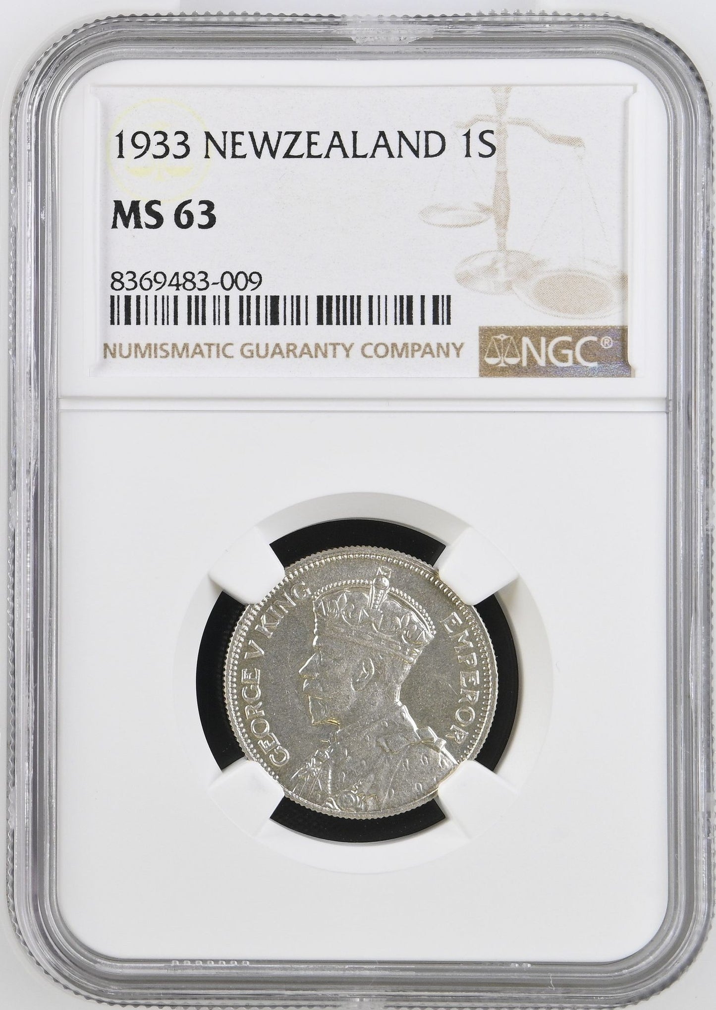 1933 New Zealand Shilling NGC MS63 - Arts & Entertainment > Hobbies & Creative Arts > Collectibles > Collectible Coins & Currency > Collectible Coins > Rare Coins from The Half Crown