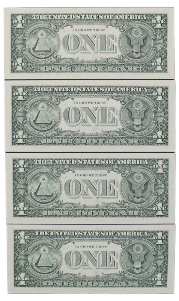 1999 United States 4x Consecutive Star $1 Notes
