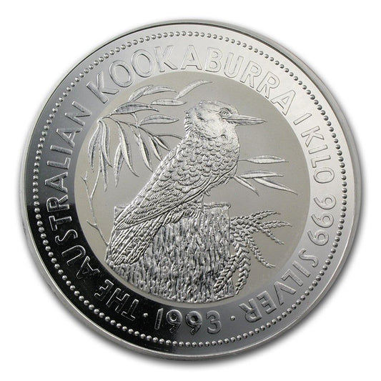 1993 Australia .999 Silver 2oz Kookaburra