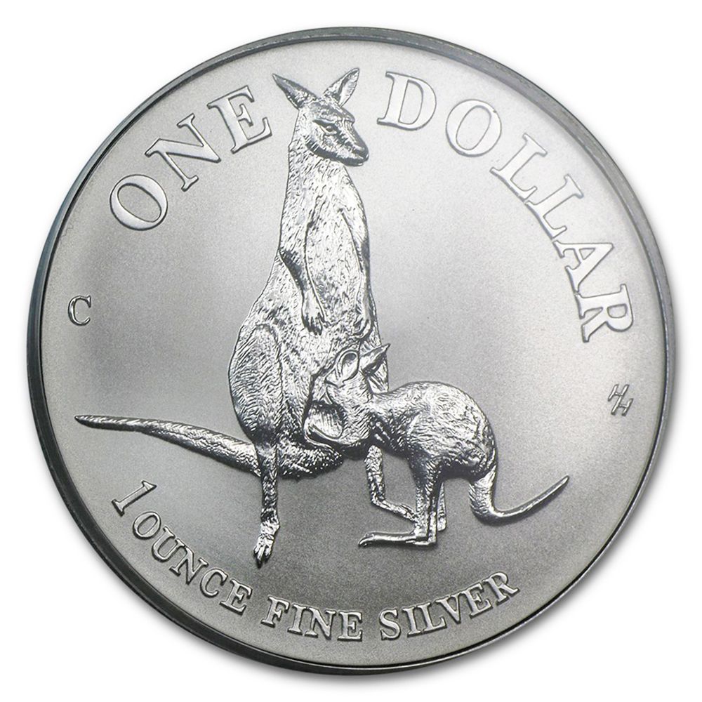 1996 Australia One Dollar, 1oz Silver Kangaroo