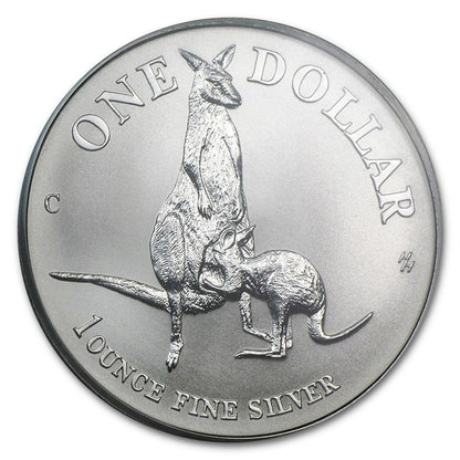 1996 Australia One Dollar, 1oz Silver Kangaroo