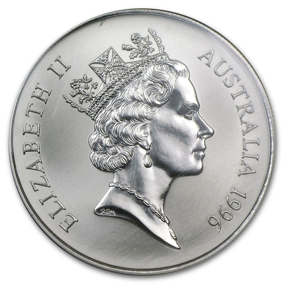 1996 Australia One Dollar, 1oz Silver Kangaroo