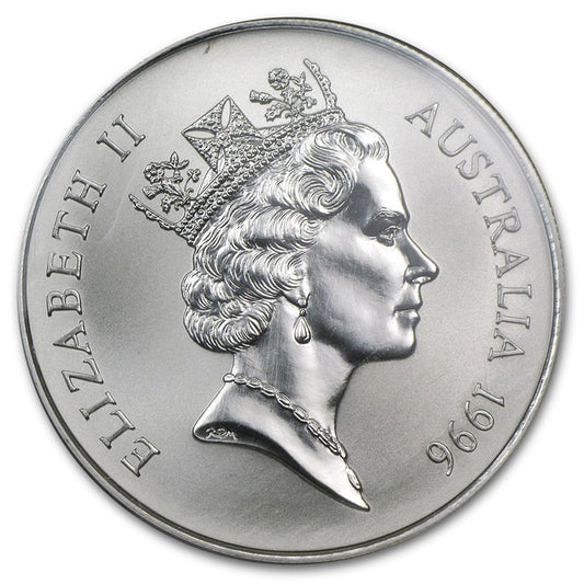 1996 Australia One Dollar, 1oz Silver Kangaroo
