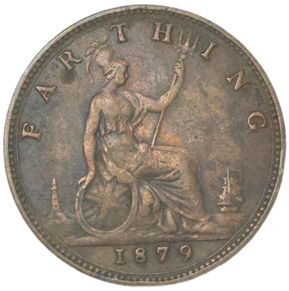 1879 United Kingdom 1 Farthing, VF