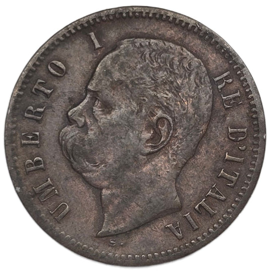 1897 Italy 2 Centesimi - Arts & Entertainment > Hobbies & Creative Arts > Collectibles > Collectible Coins & Currency > Collectible Coins > Rare Coins from The Half Crown