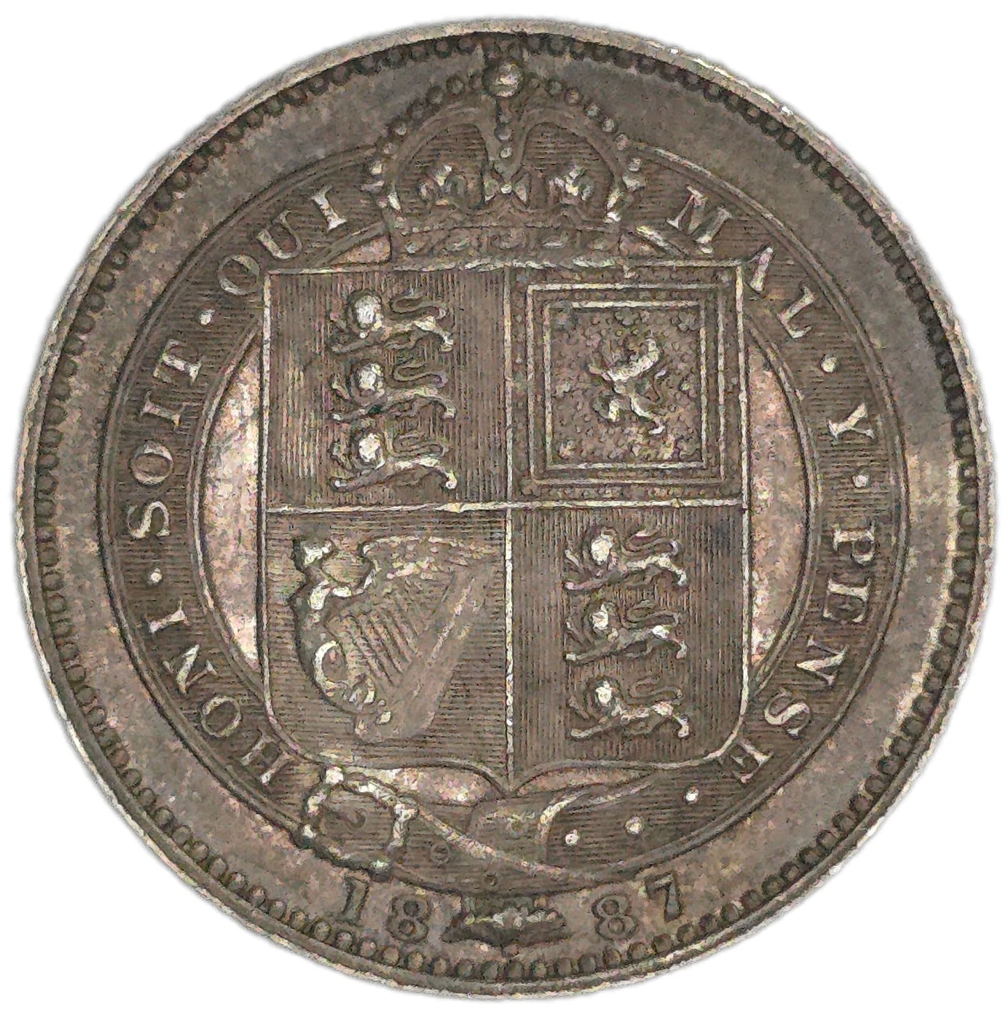 1887 United Kingdom Sixpence, gVF