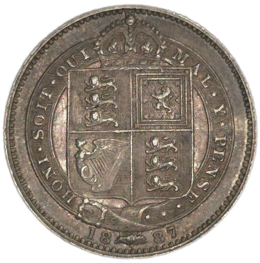 1887 United Kingdom Sixpence, gVF