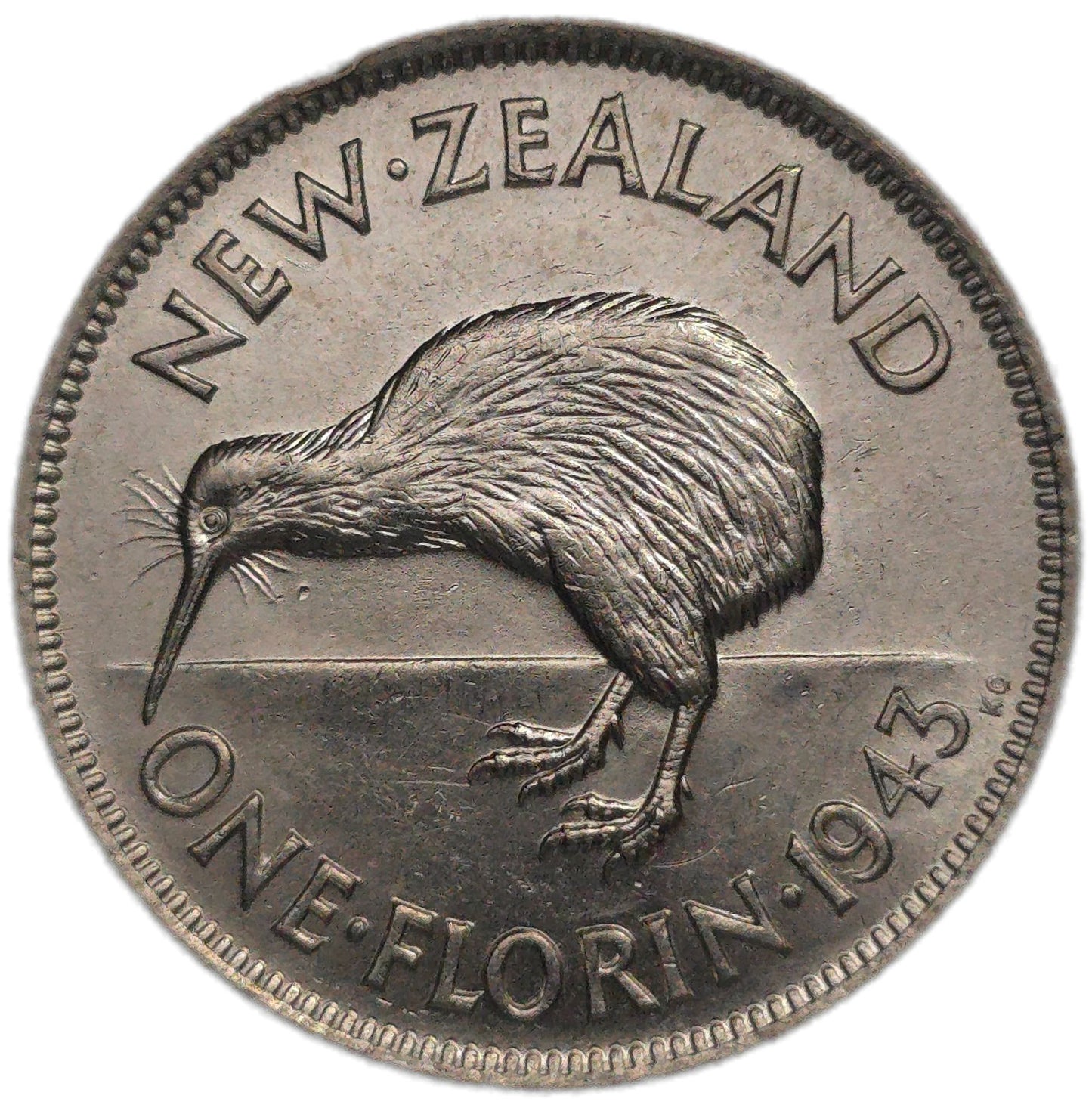 1943 New Zealand Florin, gEF