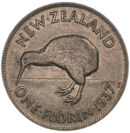 1937 New Zealand Florin, VF