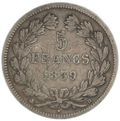 1839 France 5 Francs