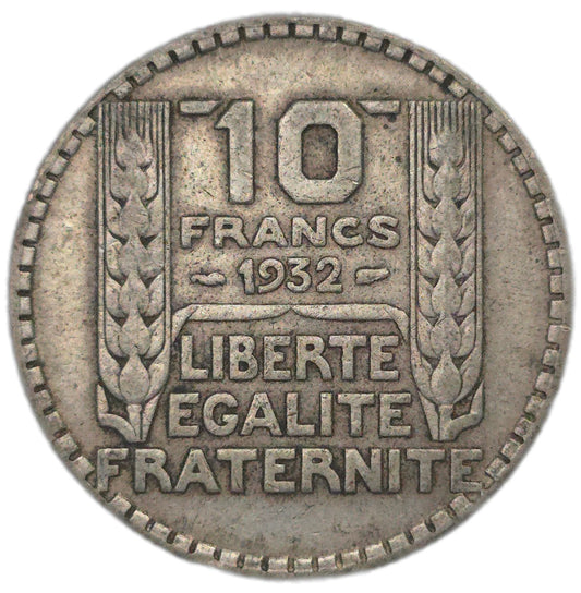 1932 France 10 Francs - Arts & Entertainment > Hobbies & Creative Arts > Collectibles > Collectible Coins & Currency > Collectible Coins > Rare Coins from The Half Crown