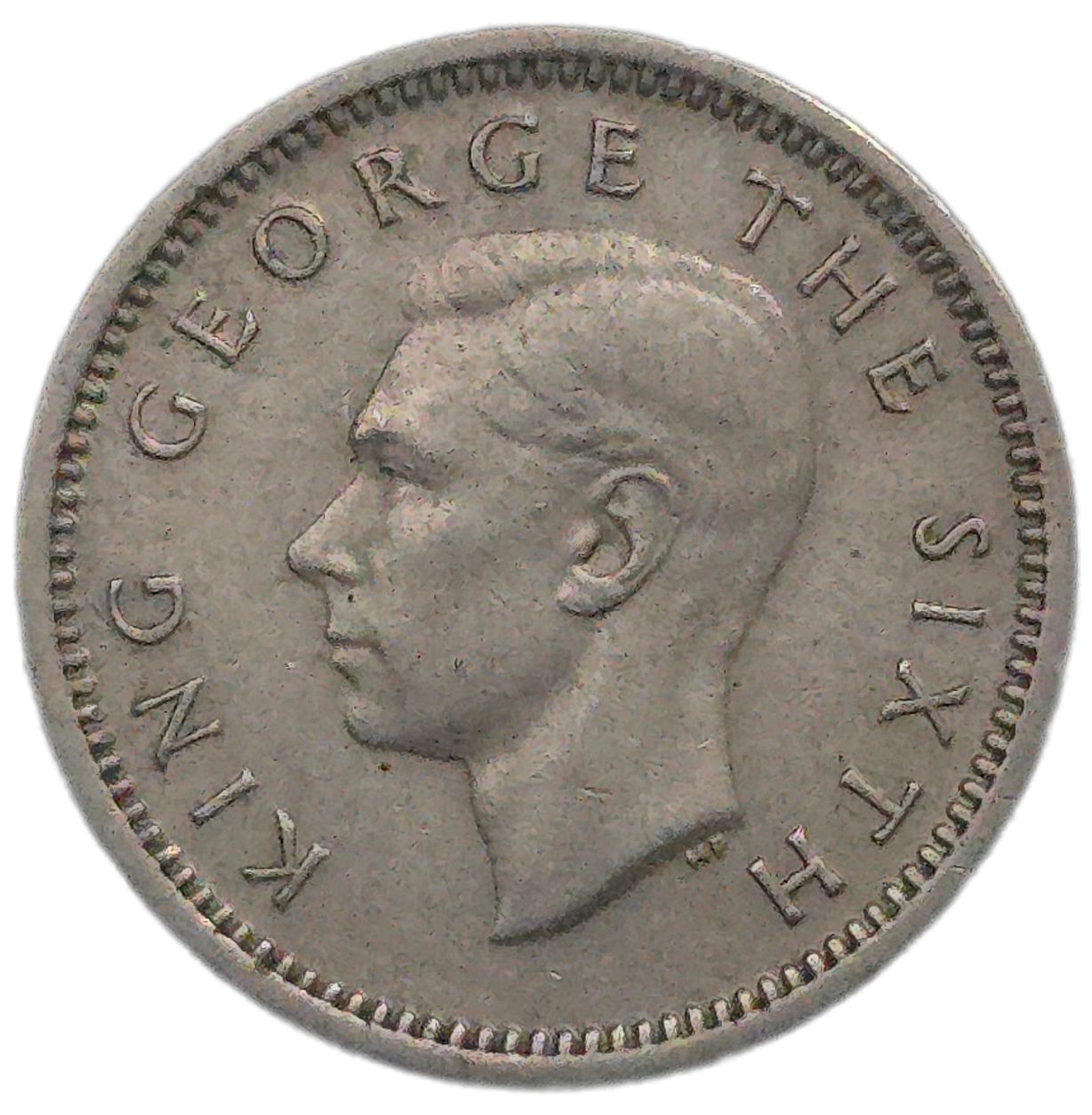 New Zealand 1950 Threepence, Key Date VF