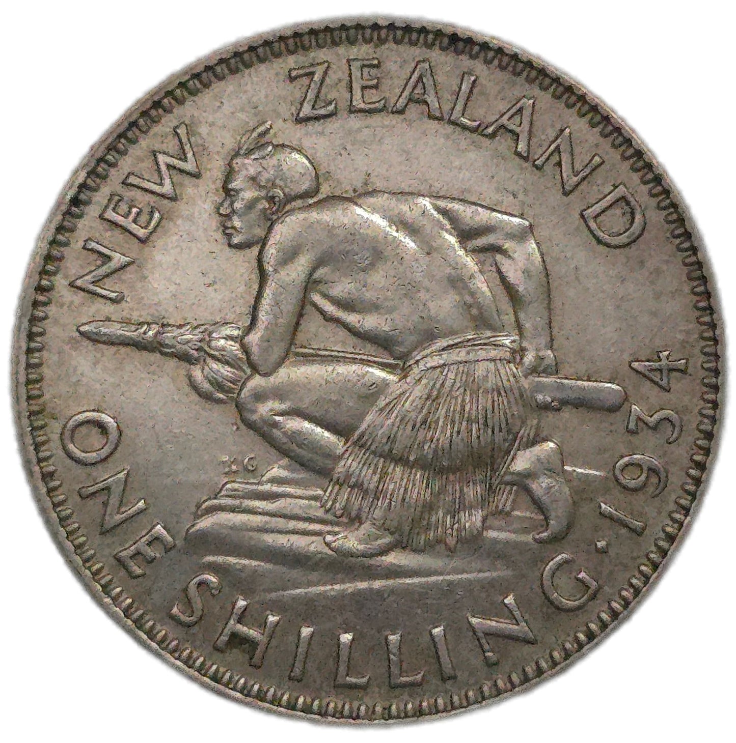 1934 New Zealand Shilling, gVF