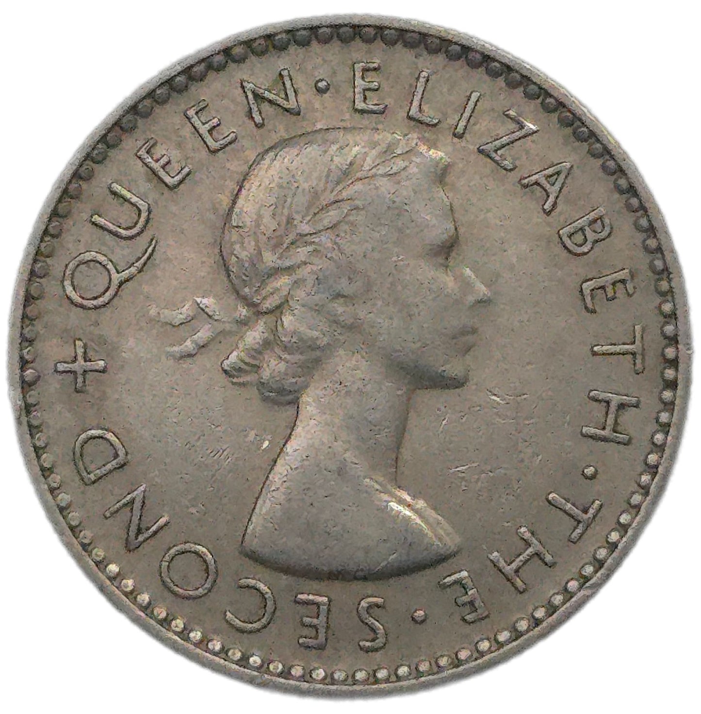 1957 New Zealand Sixpence, No Shoulder Strap - Arts & Entertainment > Hobbies & Creative Arts > Collectibles > Collectible Coins & Currency > Collectible Coins > Rare Coins from The Half Crown