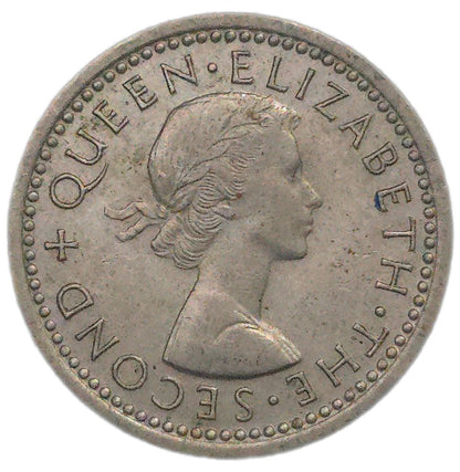 1957 New Zealand Threepence, Type B, VF