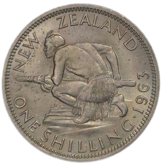 1963 New Zealand Shilling, Uncirculated