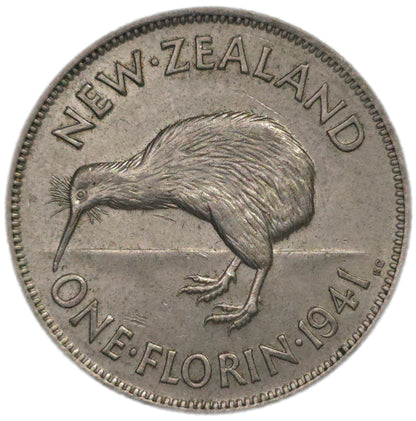 1941 New Zealand Florin, VF