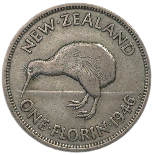 1946 New Zealand Florin, Flat Back
