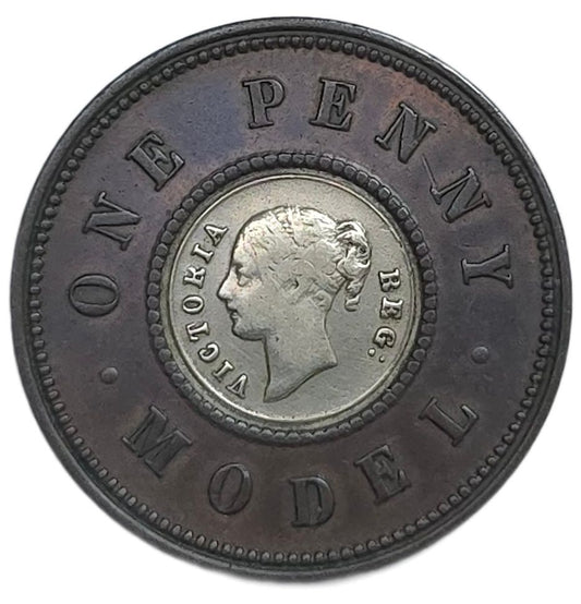 1844 United Kingdom Model 1 Penny - Arts & Entertainment > Hobbies & Creative Arts > Collectibles > Collectible Coins & Currency > Collectible Coins > Rare Coins from The Half Crown