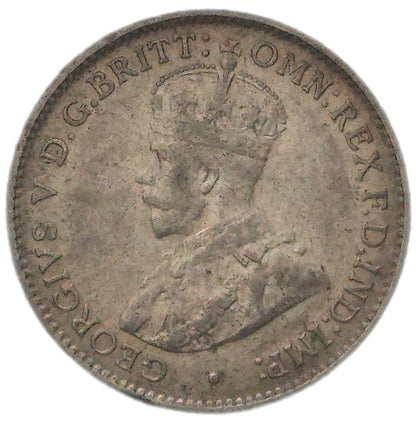 1923 Australia Threepence, gVF