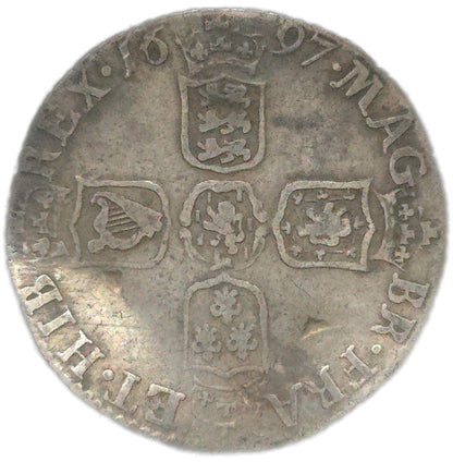 1697 United Kingdom Sixpence, William III