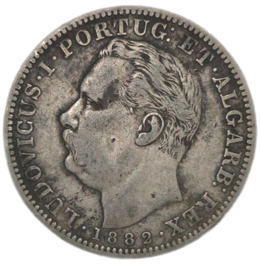 1882 Portuguese India 1 Rupia