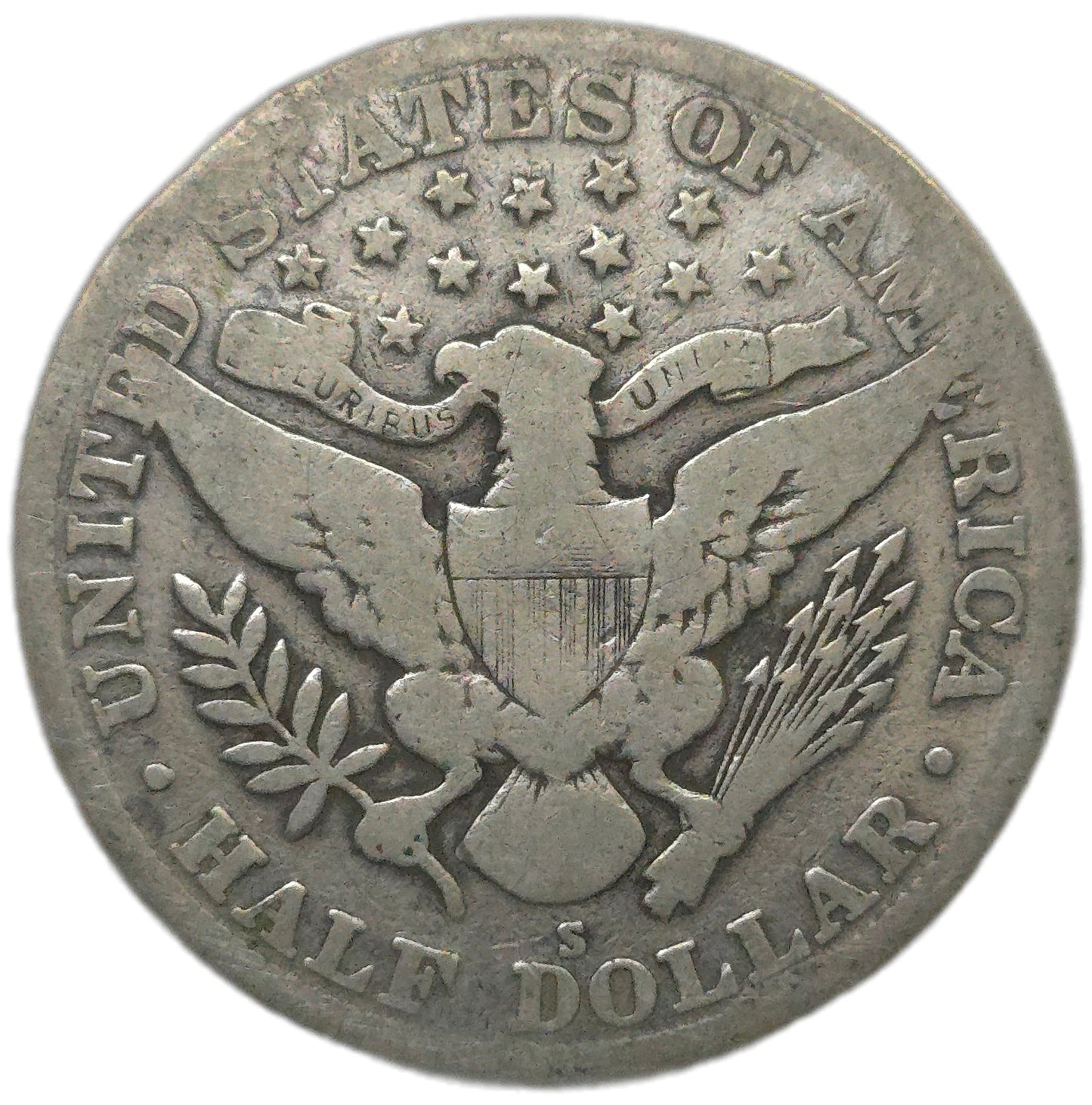 1915-S United States Barber Half Dollar, 90% Silver