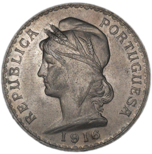 1916 Portugal 1 Escudo - Arts & Entertainment > Hobbies & Creative Arts > Collectibles > Collectible Coins & Currency > Collectible Coins > Rare Coins from The Half Crown