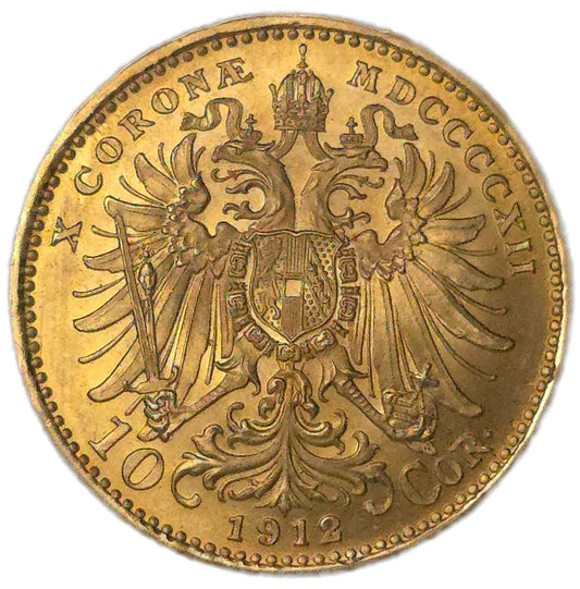 1912 Austrian Empire 10 Corona Restrike