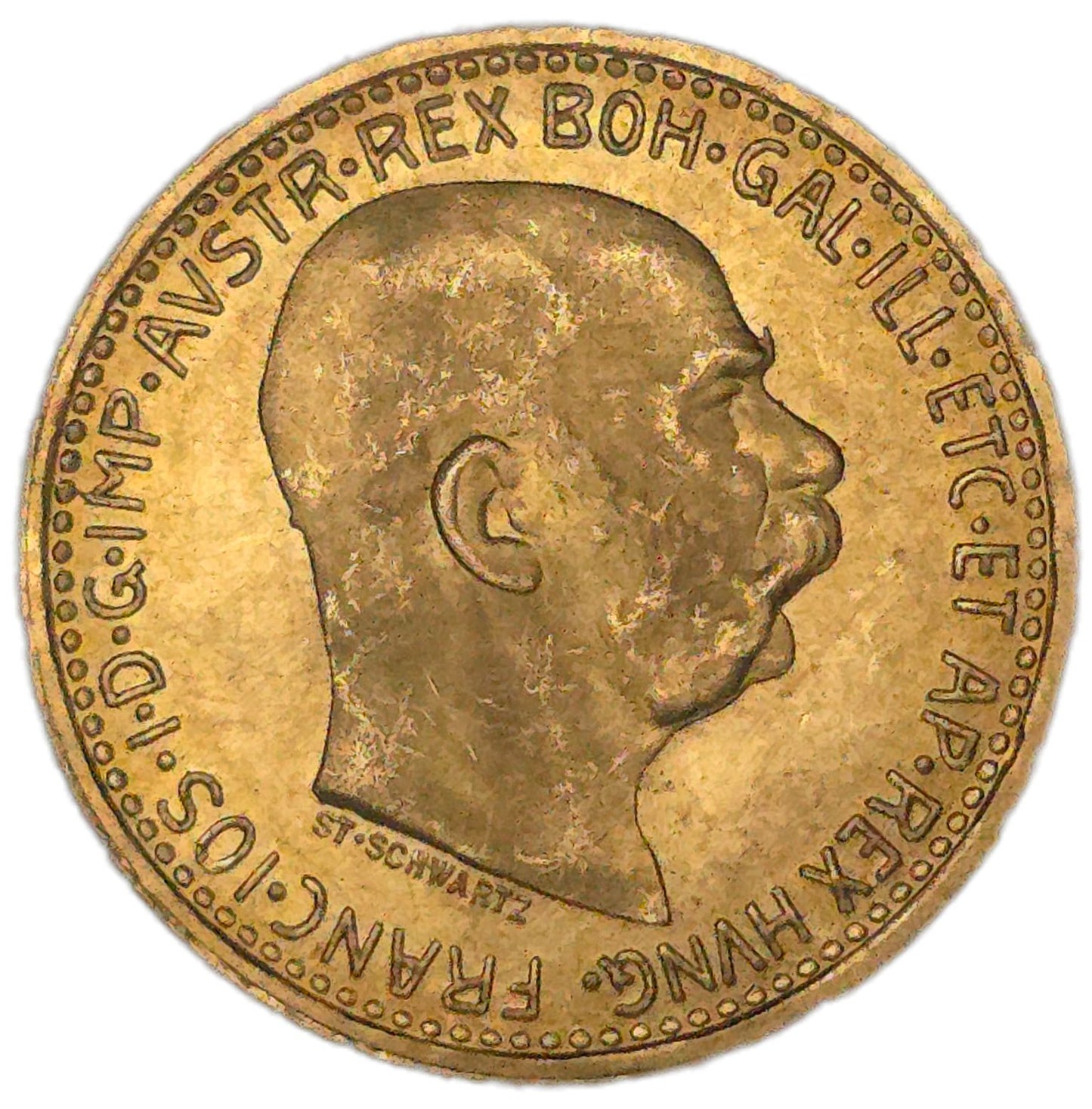 1912 Austrian Empire 10 Corona Restrike